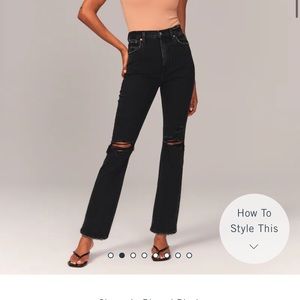 Abercrombie ultra high rise ankle straight jeans
